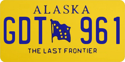 AK license plate GDT961