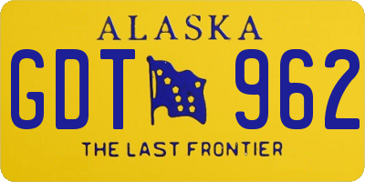 AK license plate GDT962