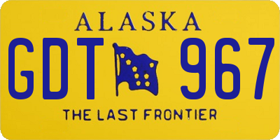 AK license plate GDT967