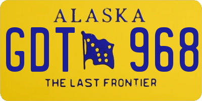AK license plate GDT968