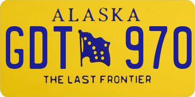 AK license plate GDT970