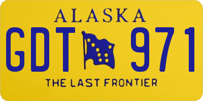 AK license plate GDT971