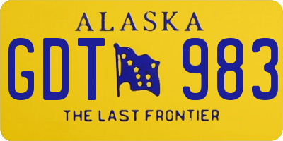 AK license plate GDT983