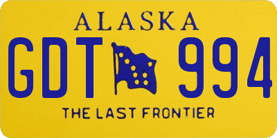 AK license plate GDT994