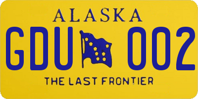 AK license plate GDU002