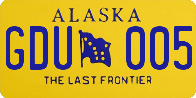 AK license plate GDU005