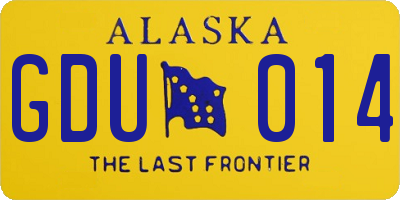 AK license plate GDU014