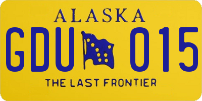 AK license plate GDU015