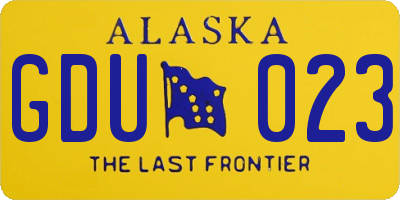 AK license plate GDU023