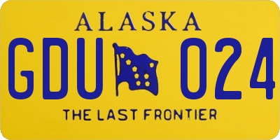 AK license plate GDU024