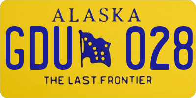 AK license plate GDU028