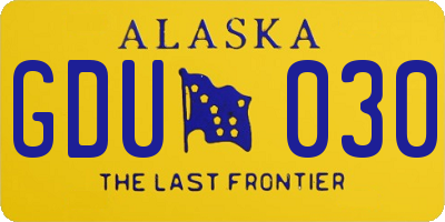AK license plate GDU030