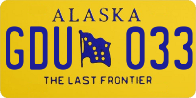 AK license plate GDU033