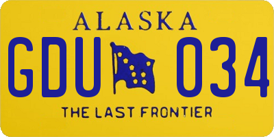 AK license plate GDU034