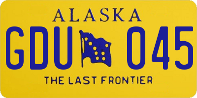 AK license plate GDU045