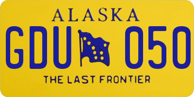 AK license plate GDU050