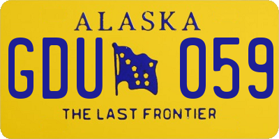 AK license plate GDU059