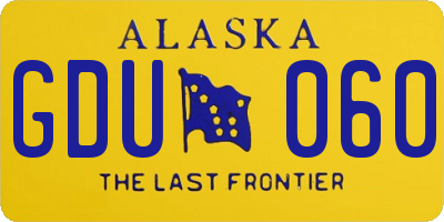 AK license plate GDU060