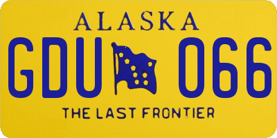 AK license plate GDU066