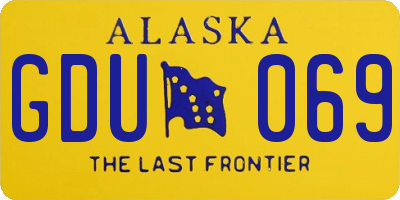 AK license plate GDU069