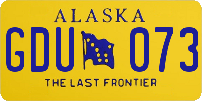 AK license plate GDU073