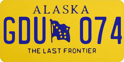 AK license plate GDU074