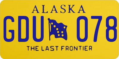 AK license plate GDU078