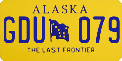 AK license plate GDU079