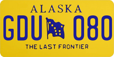 AK license plate GDU080