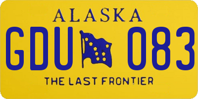 AK license plate GDU083