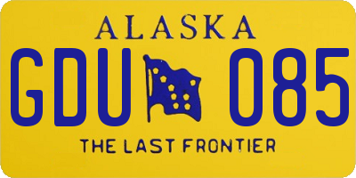 AK license plate GDU085