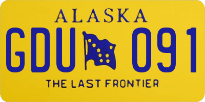 AK license plate GDU091