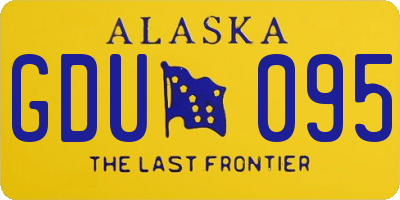 AK license plate GDU095