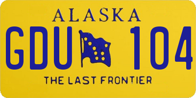 AK license plate GDU104
