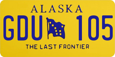 AK license plate GDU105