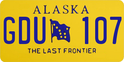 AK license plate GDU107