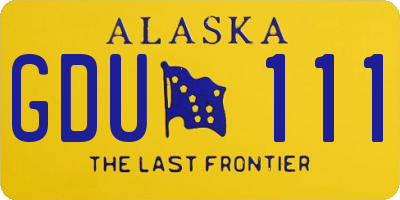 AK license plate GDU111