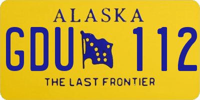 AK license plate GDU112