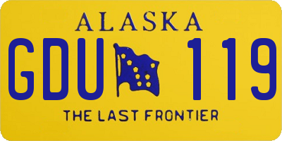 AK license plate GDU119