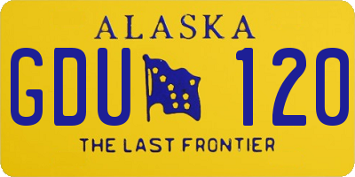 AK license plate GDU120
