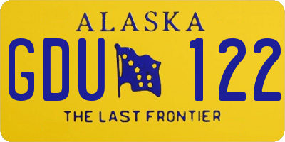 AK license plate GDU122