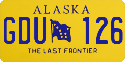AK license plate GDU126