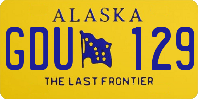 AK license plate GDU129