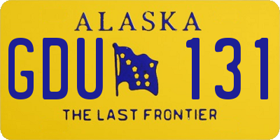 AK license plate GDU131