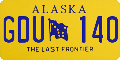 AK license plate GDU140