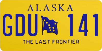 AK license plate GDU141