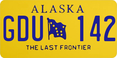 AK license plate GDU142