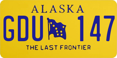 AK license plate GDU147