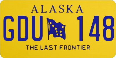 AK license plate GDU148