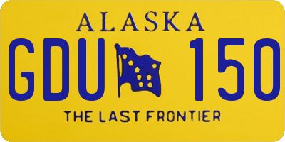 AK license plate GDU150